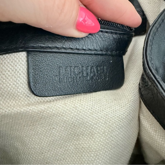 Vintage Michael Kors woven black leather shoulder tote bag - Picture 8 of 8